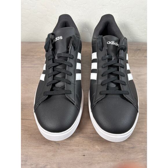Adidas Grand Court Cloudfoam Comfort Men's Black White Sneakers Size 13- NWOB - Picture 4 of 8